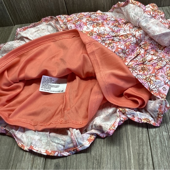 Art Class Floral Pull On Skirt Girls Size Large 10-12 Pink Elastic Waist - Picture 15 of 16